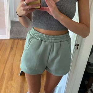 Mint green SHEIN shorts